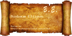 Buxbaum Elizeus névjegykártya